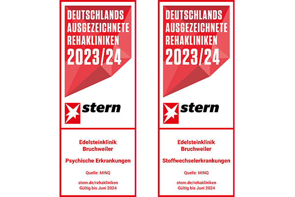 Stern-Siegel Deutschlands ausgezeichnete Rehakliniken 2023/2024 Psychische Erkrankungen und Stoffwechselerkrankungen